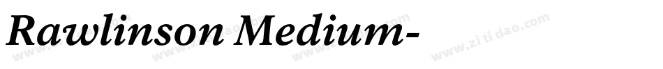 Rawlinson Medium字体转换
